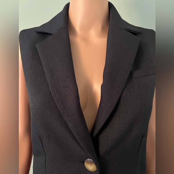 MARE MARE X ANTHROPOLOGIE Navy Long VEST Size XS - Picture 10 of 16